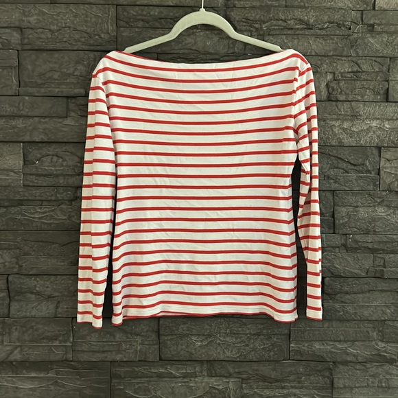 Boat neck red stripped top from Paris - Picture 2 of 3